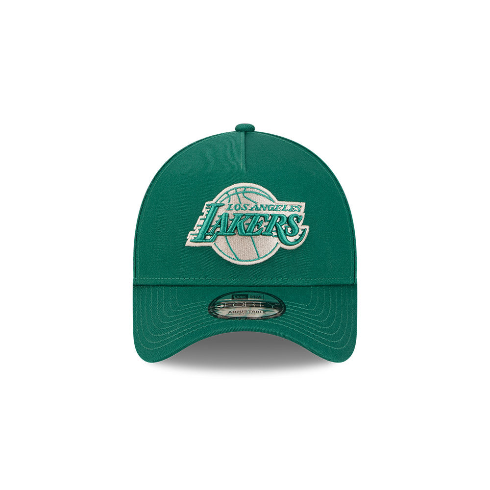 LA Lakers Hat - Deep Emerald Green 9Forty A-Frame NBA Snapback Cap - New Era
